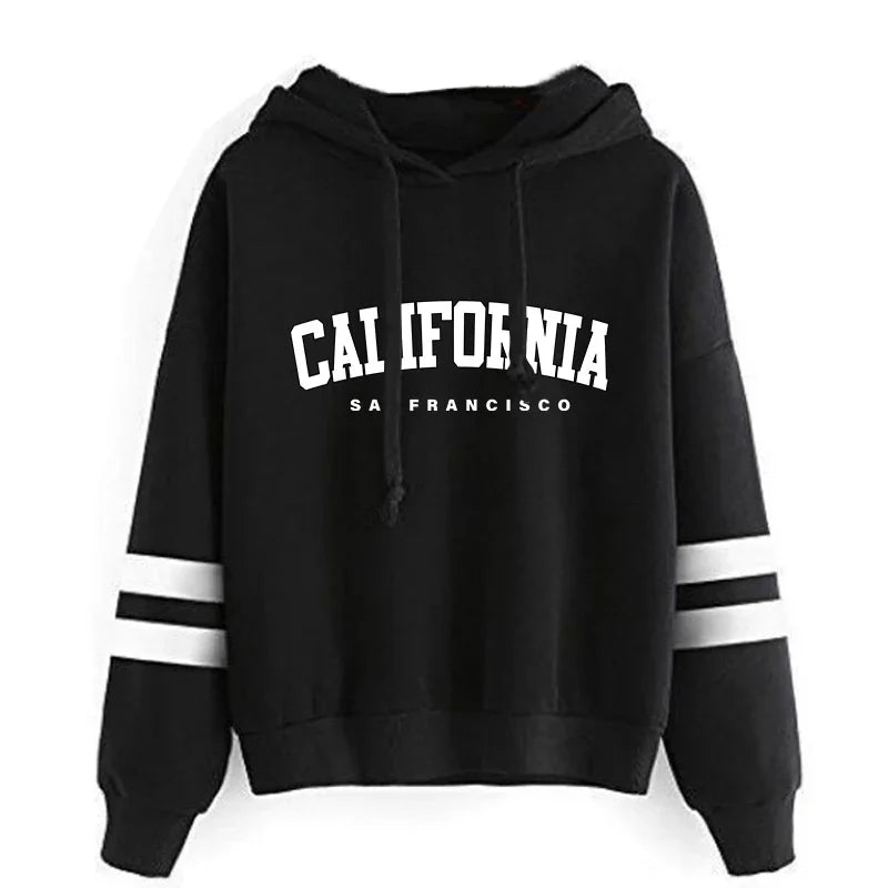 Stripe Hooded Sweatshirt & Drawstring Pants Set – S-3XL