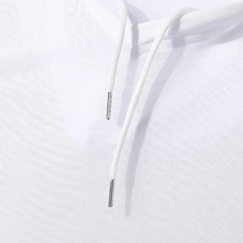 Men's Hooded Mesh Vest – Sheer Drawstring Tank for Gym & Everyday Wear