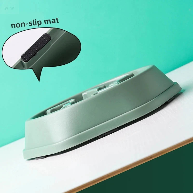 Pet Slow Feeder Bowl | Anti-Choking Dog & Cat Food Dish