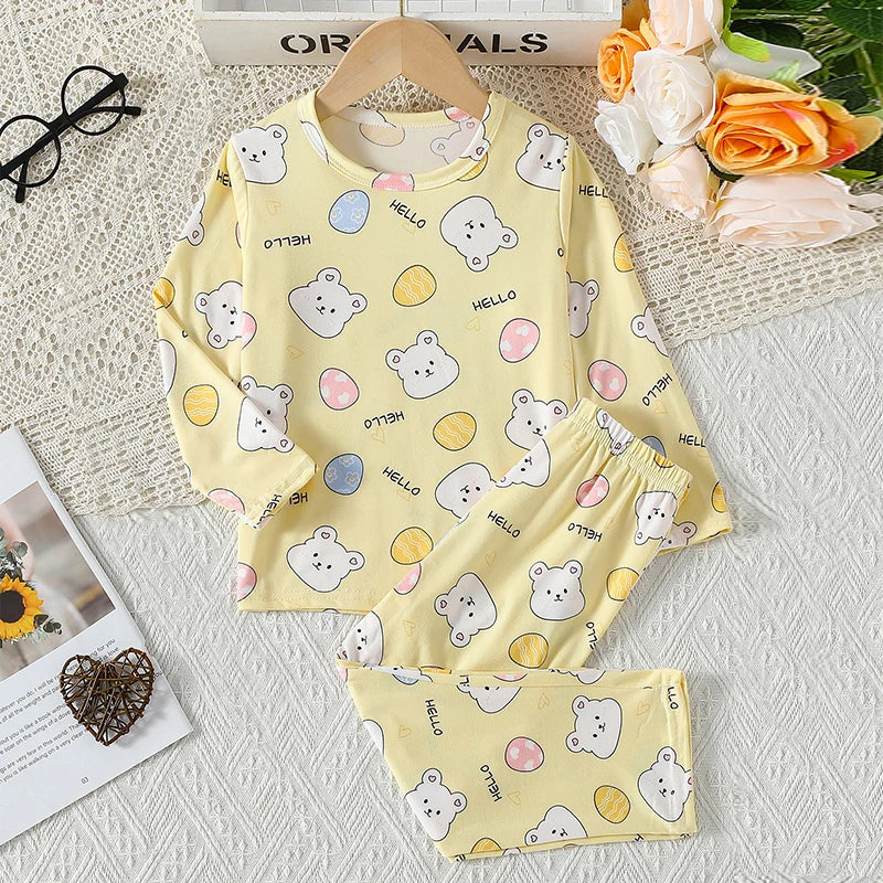 Kids' Character Print Short-Sleeve & Shorts Set – 14 Designs