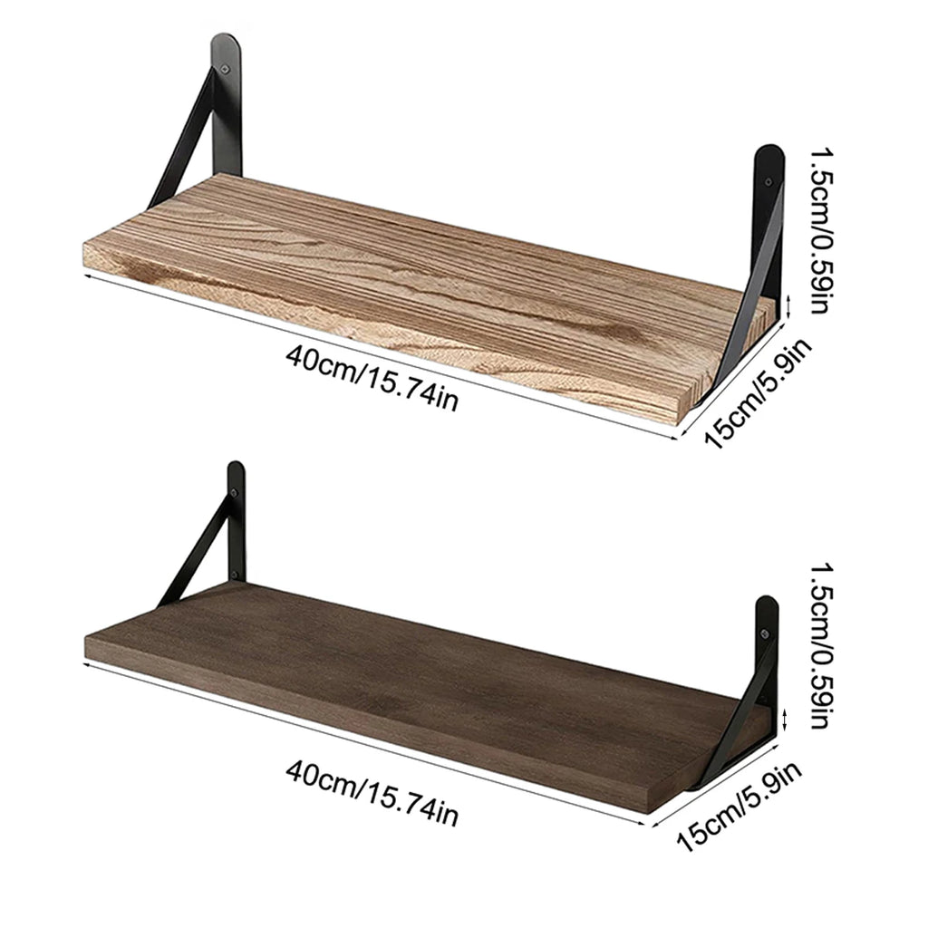 Floating Wood Wall Shelves – Mounted Display & Storage