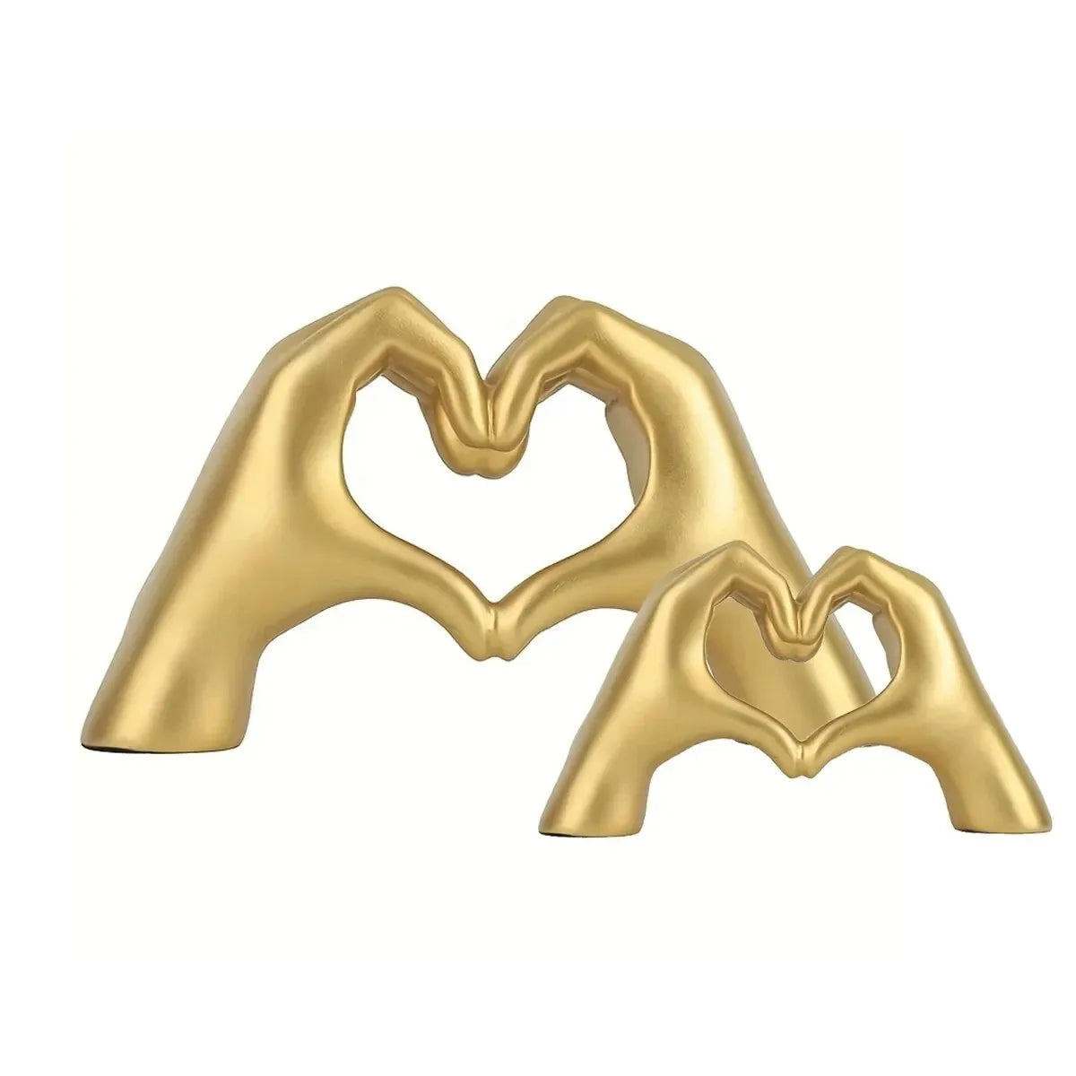10cm 1Pc Heart Hand Gesture Sculpture Modern Abstract Finger Statue Personalized Desktop Home Decor Ornament