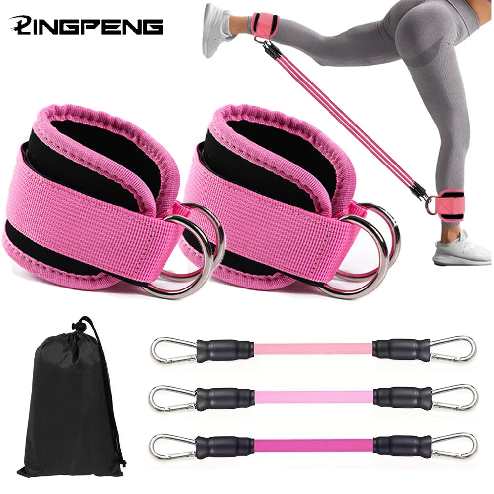 Ankle Strap Resistance Bands – Hip & Glute Workout Set for Men & Women