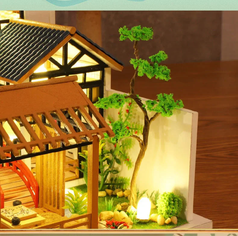 DIY Big Dollhouse Miniature Kit with LED Lights
