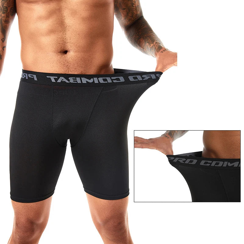 Men's Sports Leggings, Bottoming Shorts, Quick-drying Stretch Fitness, Running, Track and Field, Basketball Training, Compressio
