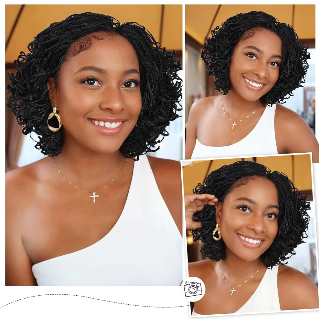 Curly Faux-Loc Lace Front Wig