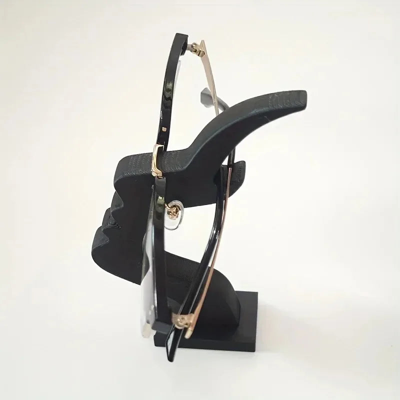 1pc Unique Curved Eyeglass Holder Stand Secure & Artistic Storage Solution Elevate Desk or Nightstand Decor Practical Minimalist