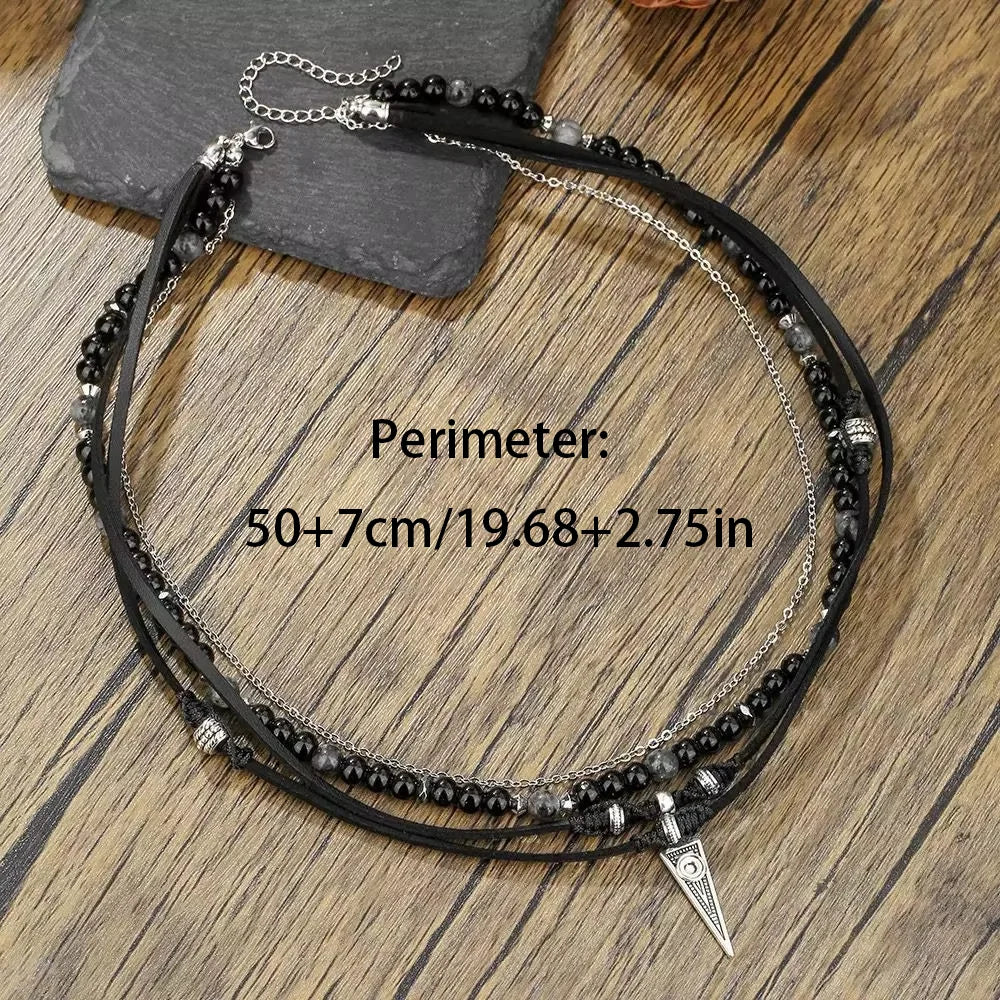 1PC 2026 Trend Vintage Ethnic Bohemia Wooden Beaded Necklace for Men Hippie Boho Necklace Man Accessories Tribal Jewelry