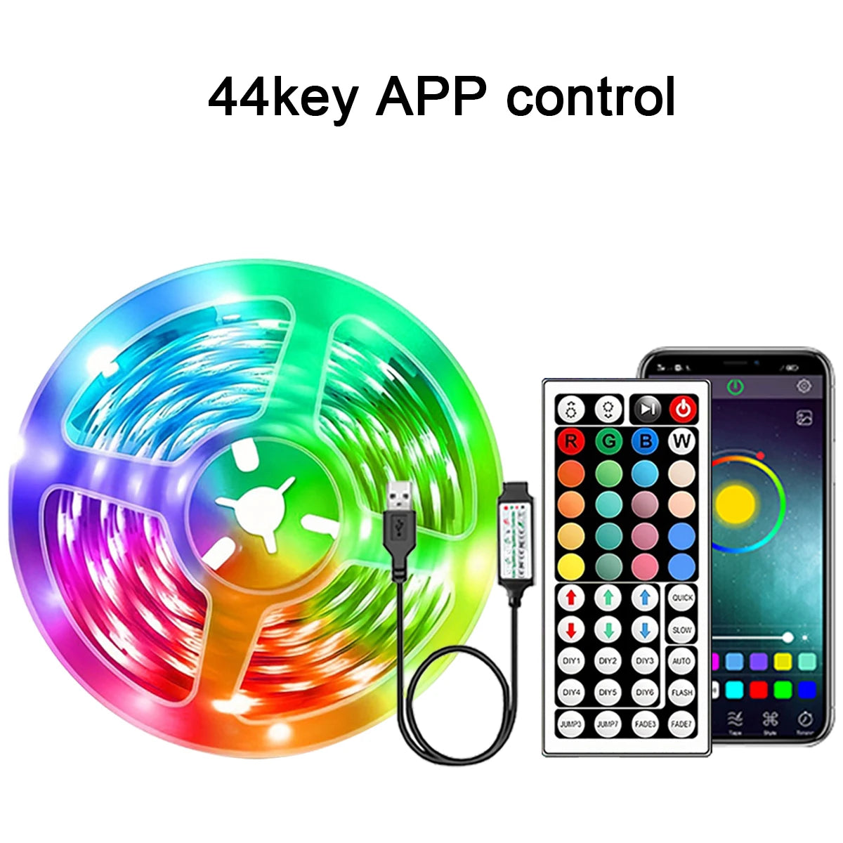 The Mood Strip – RGB LED Strip Lights with App & Remote Control