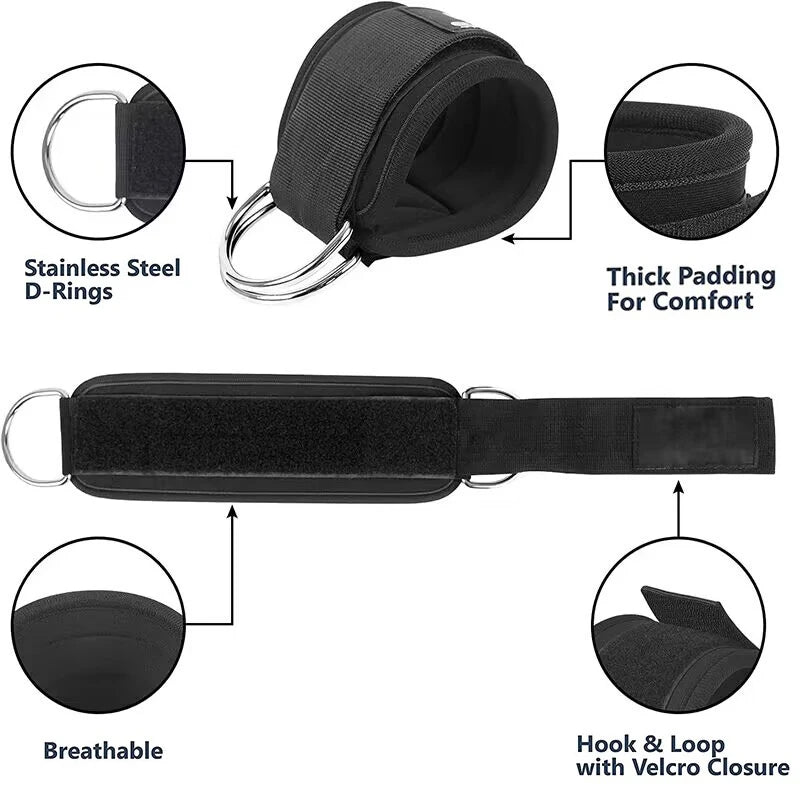 Ankle Strap Resistance Bands – Hip & Glute Workout Set for Men & Women