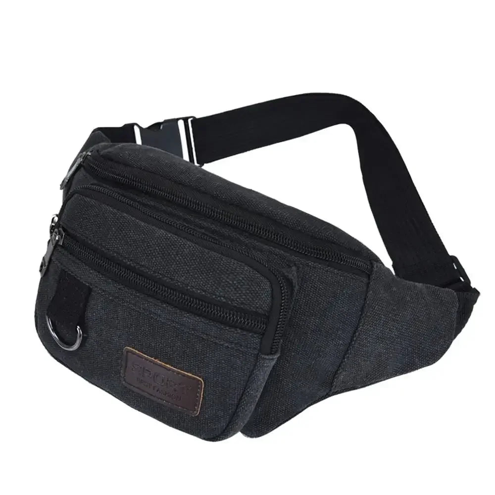 Waterproof Waist Bag Korean-style High-capacity Outdoor Sports Fanny Pouch Canvas Child Banana Bag for Girls Kids Bag