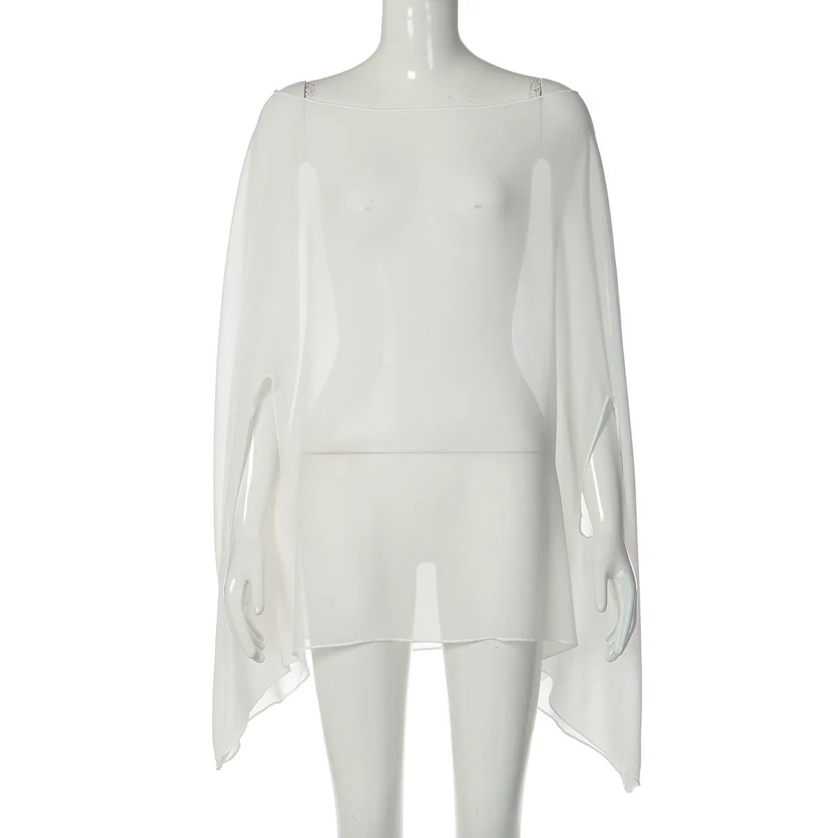 See-Through Chiffon Night Club Cover-Up Blouse