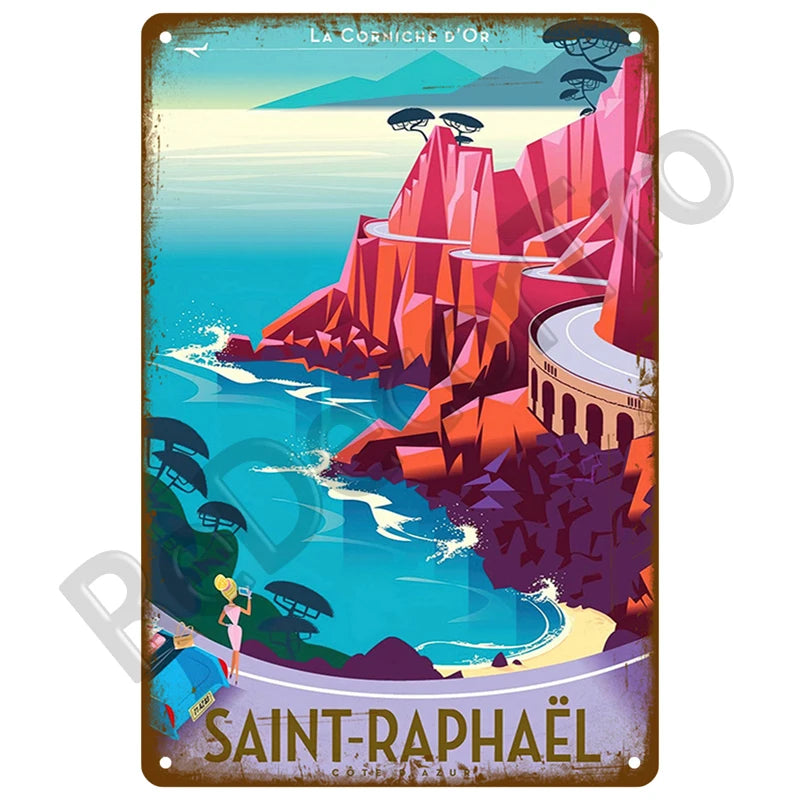 Metal Beach Bar Surf Club Tin Sign – Summer Wall Art