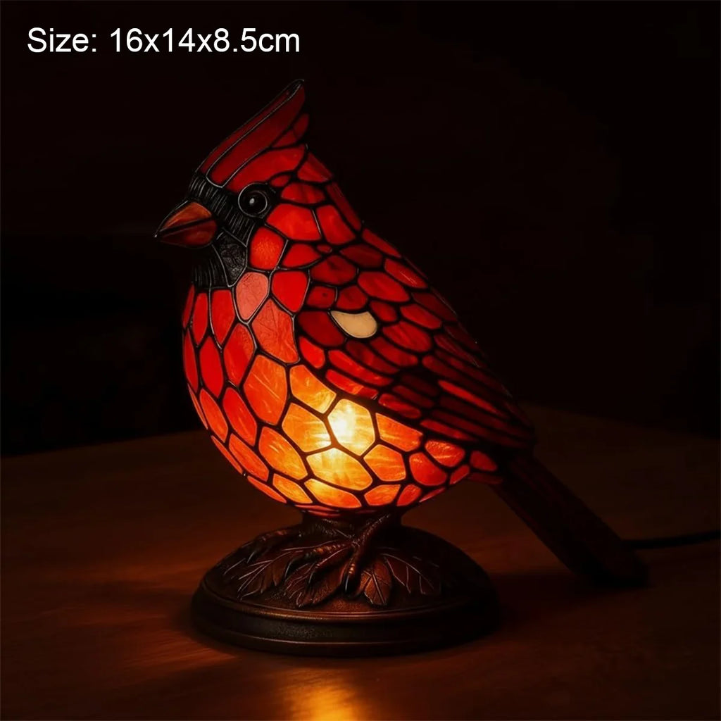Cardinal USB Bedside Night Lamp – Red Modern Table Light