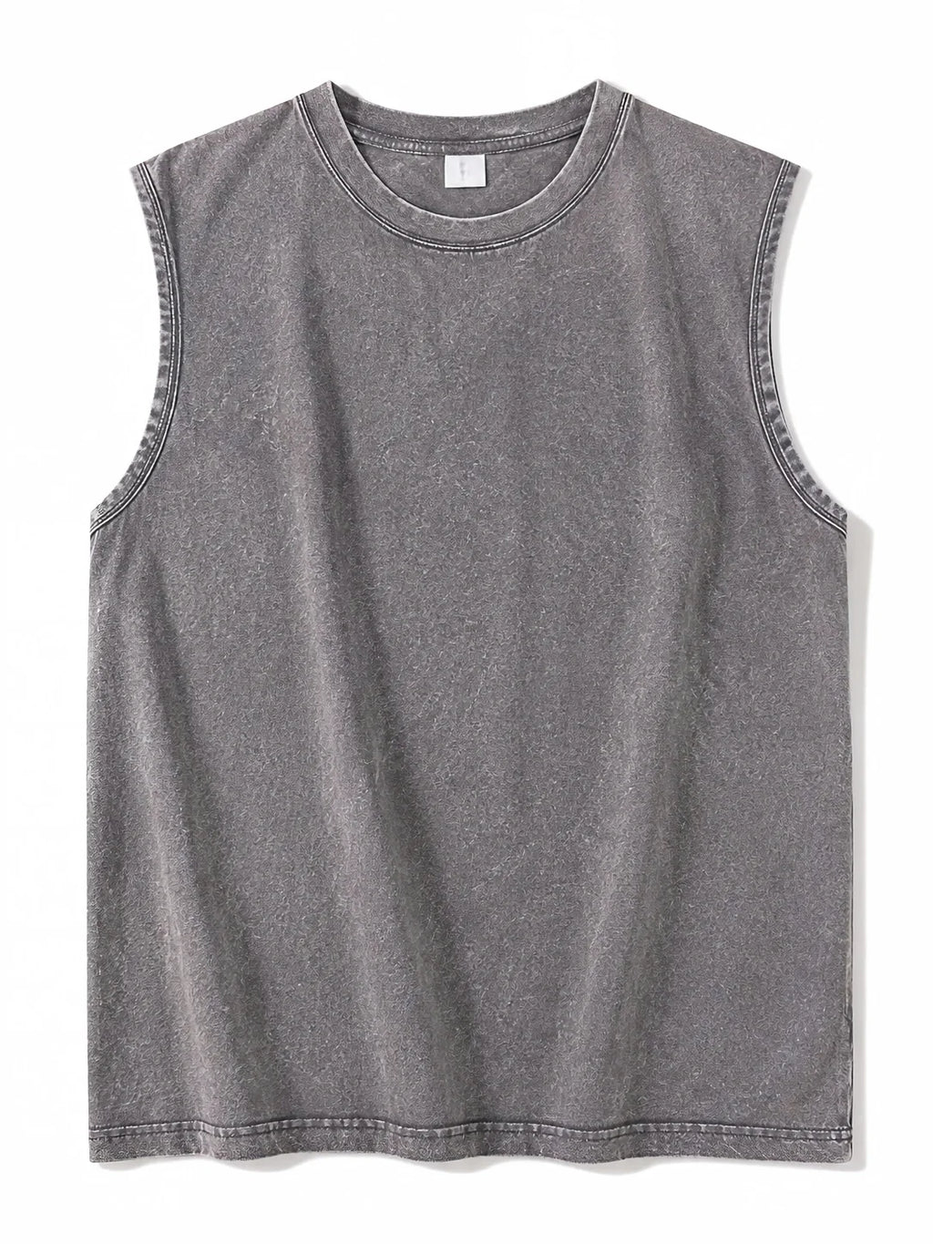 2025 Summer New Cotton Men's Washed Cotton Tank Tops Muscle Gym Sleeveless Workout T Shirts Running Beach Loose Tees