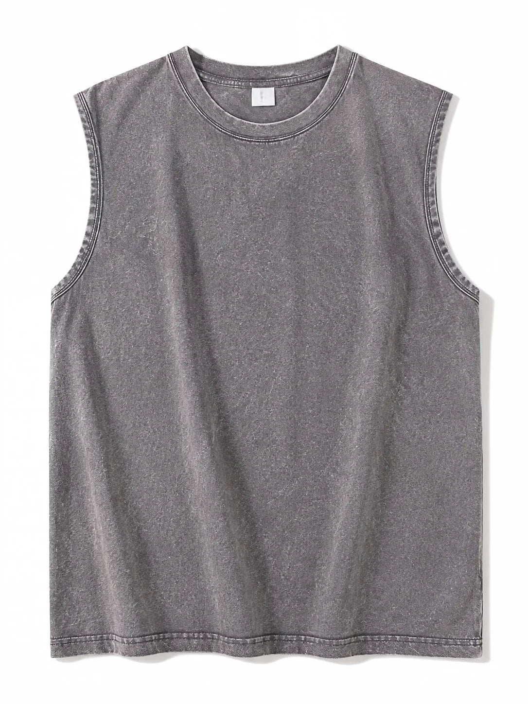 2025 Summer New Cotton Men's Washed Cotton Tank Tops Muscle Gym Sleeveless Workout T Shirts Running Beach Loose Tees