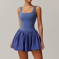 2024 New Women Yoga Jumpsuit Set Sexy Anti Glare One-Piece Jumpsuit Dance Ballet Sports Dress Gym Push up Running Tennis Sports