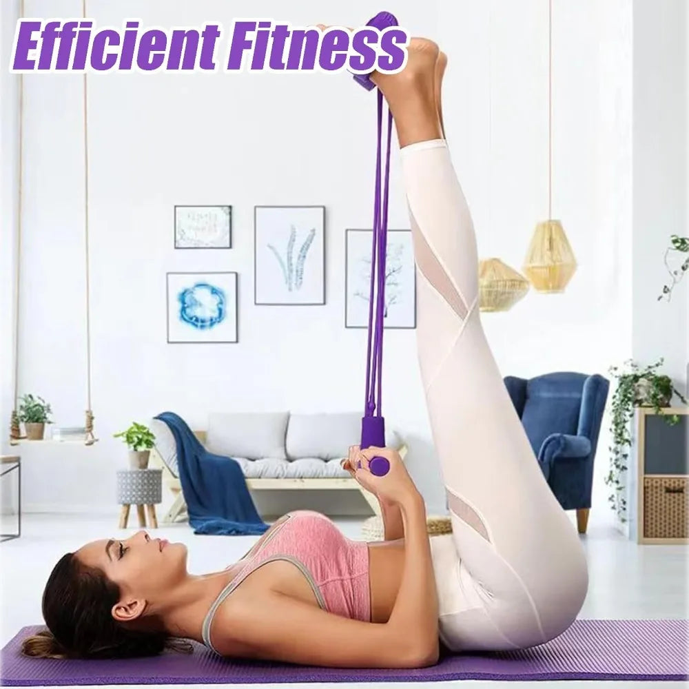 4-Tube Resistance Band Set – Multi-Function Home & Office Workout