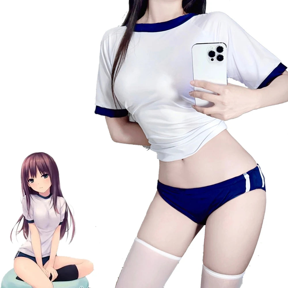 Japanese Anime Gymnastics Cheerleader Cosplay Costume