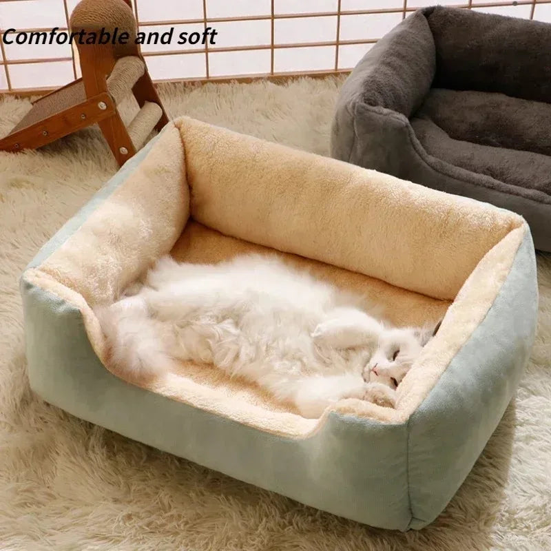Cosy Cat & Dog Bed – Warm Winter Pet Cushion House
