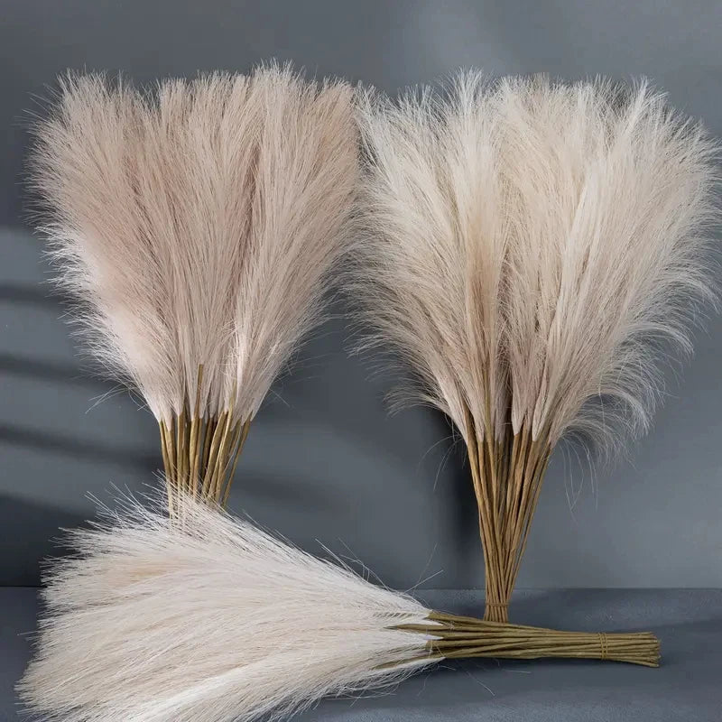 Artificial Pampas Grass for Tall Vases, Rustic Ornament for Home Decor and Wedding Events