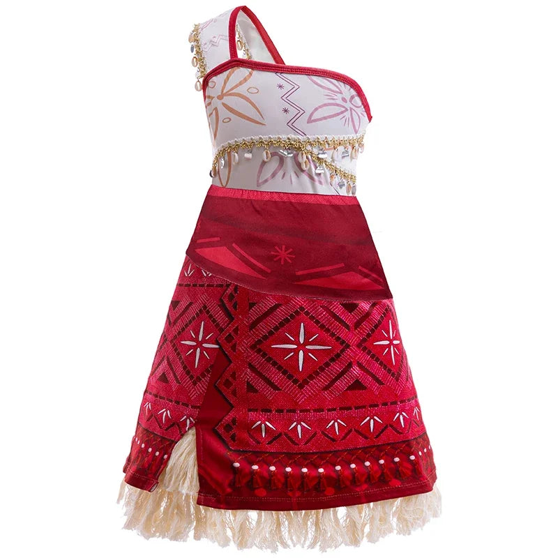 Girls' Moana 2 Princess Costume Dress – 10 Styles, 2T–12T