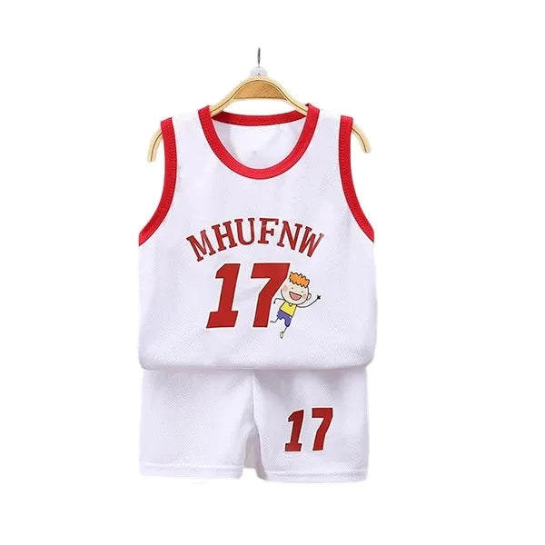 Boys Summer Sport Vest & Shorts Set — Quick-Dry Basketball Tracksuit