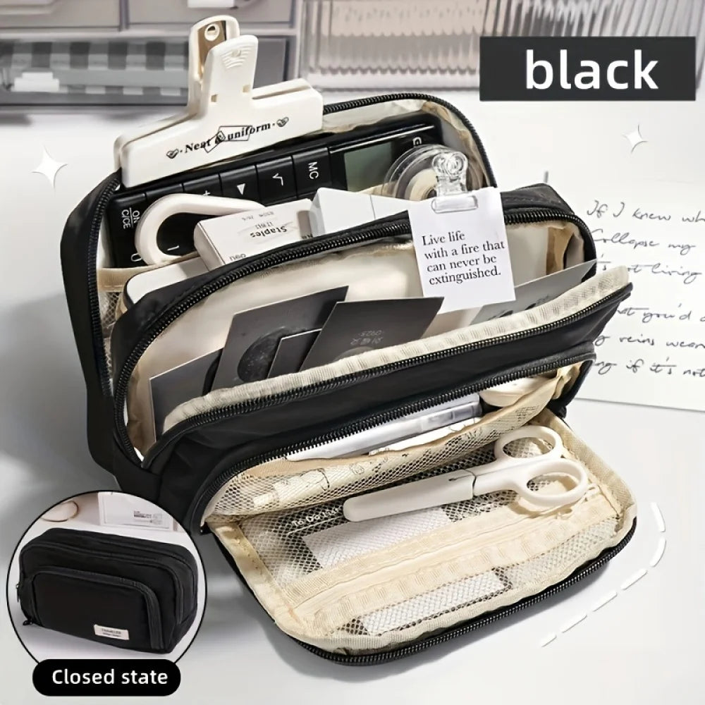 Large Capacity Pencil Case & Pen Pouch – School, Office & Beyond