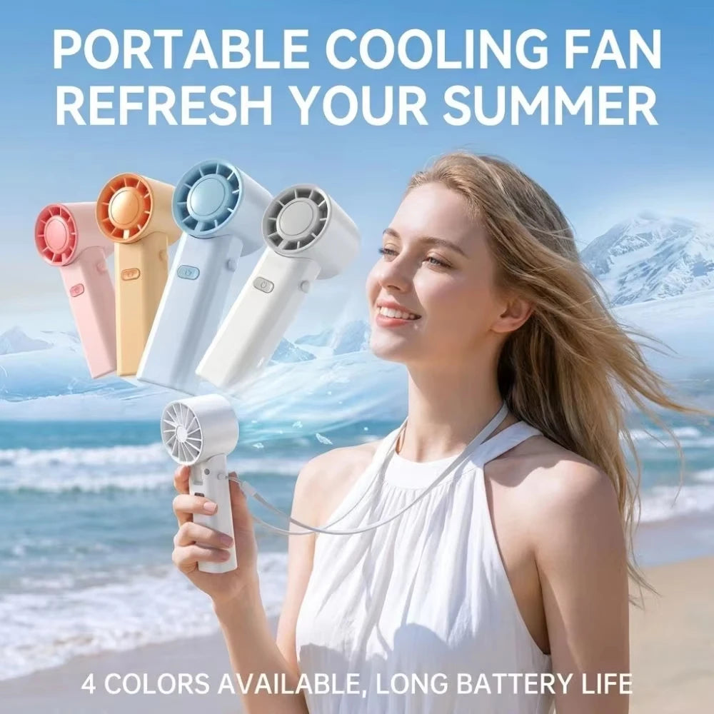 Mini Foldable USB Rechargeable Handheld Fan – 4 Colors