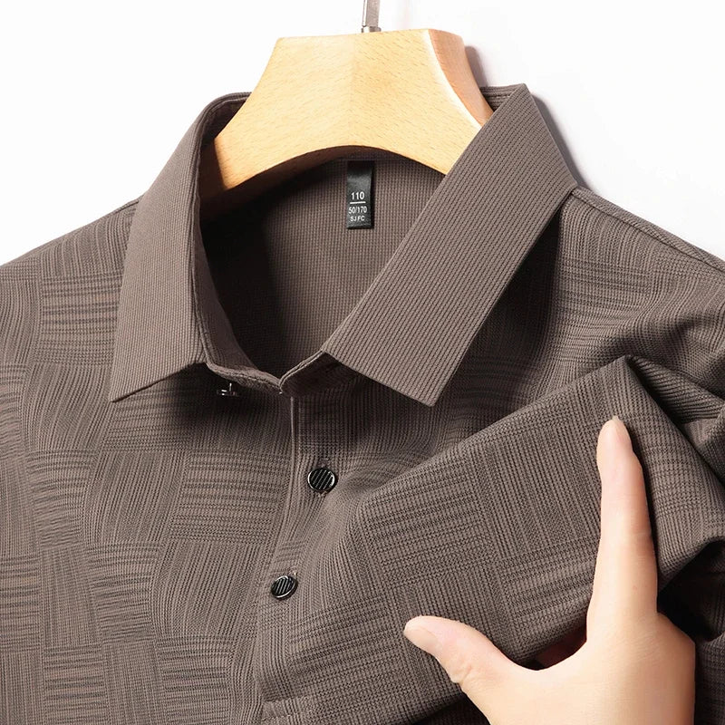 Men's Printed Business Casual Polo Shirt – 5 Colors, S–4XL