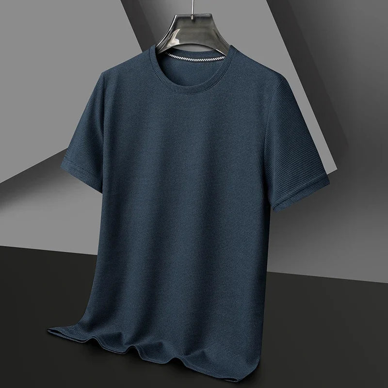 Men's Waffle Knit Short-Sleeve Tee – 7 Colors, S–4XL