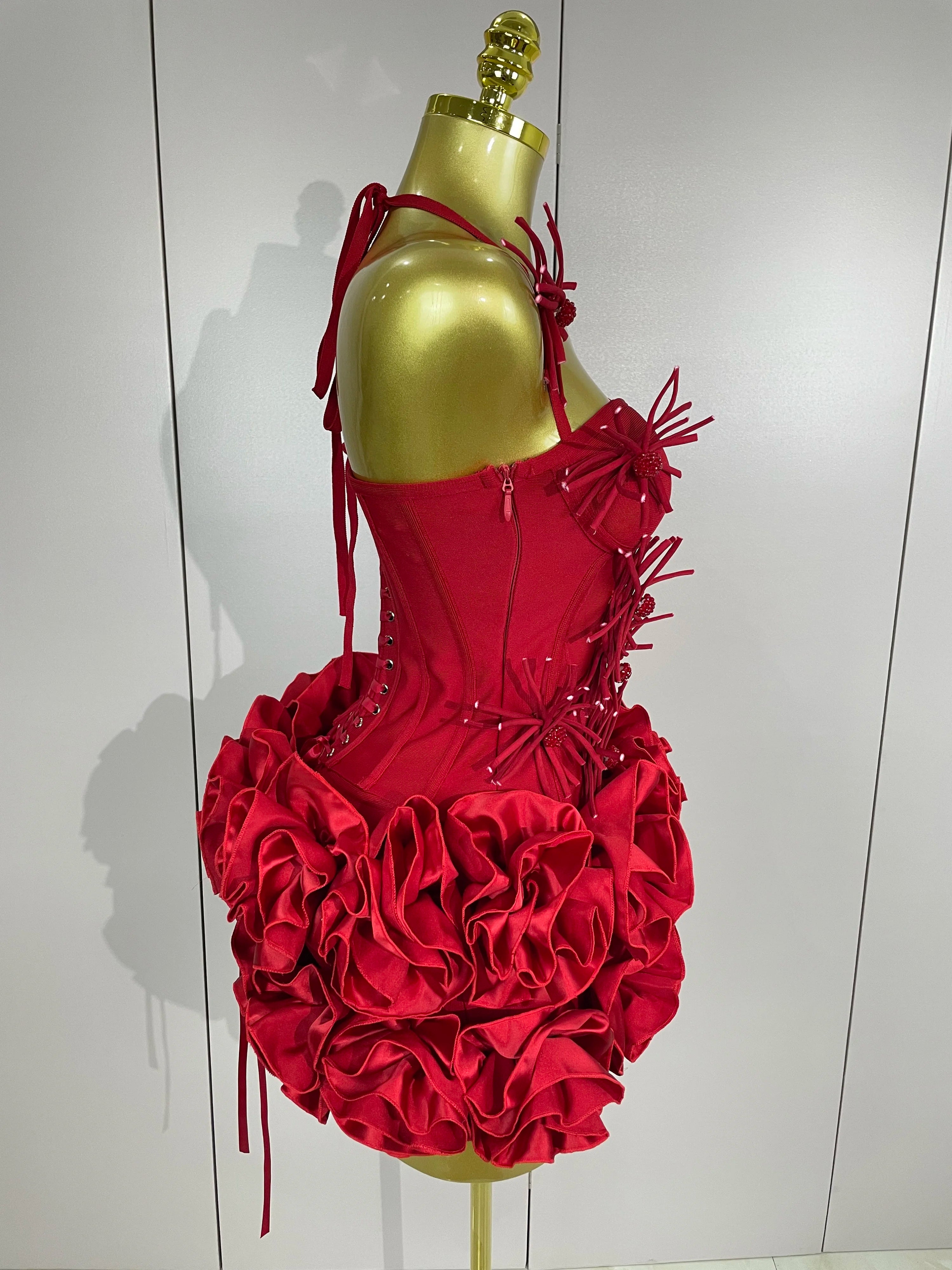 Halter Bandage Two-Piece Party Gown Set – Club & Prom