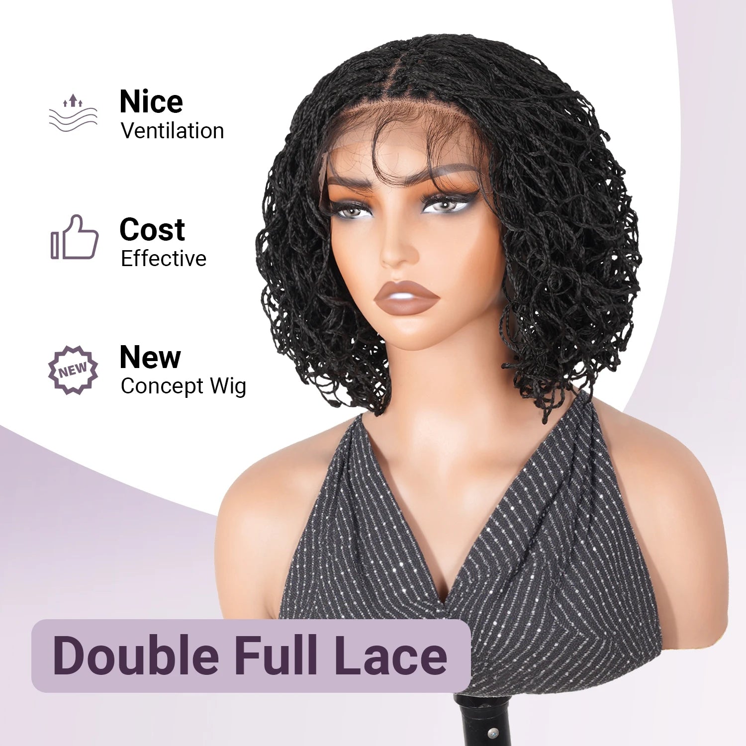 Curly Faux-Loc Lace Front Wig