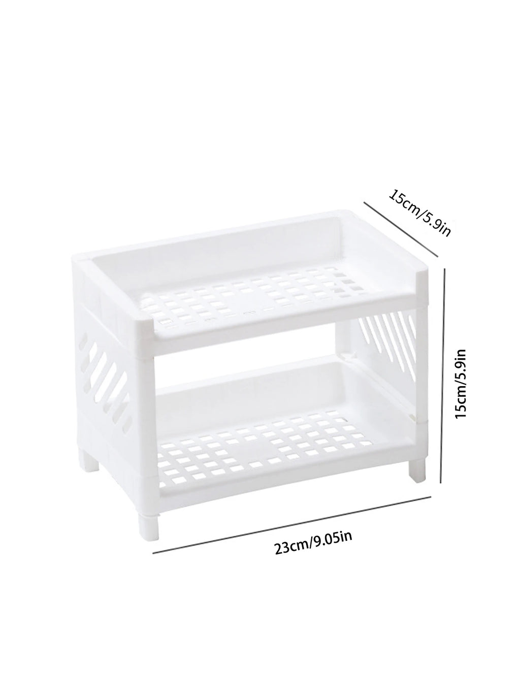 Double-Layer Desktop Storage Rack – Desk & Vanity Organizer