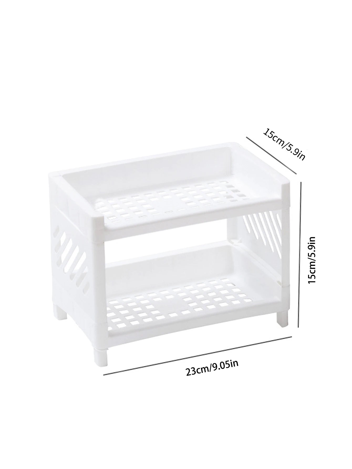 Double-Layer Desktop Storage Rack – Desk & Vanity Organizer