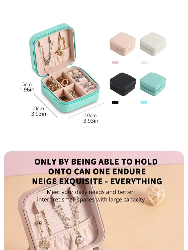 Portable Palm Jewelry Box – Ring & Earring Travel Case