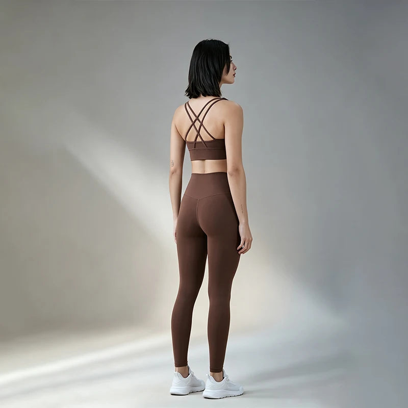 TRY TO BN Yoga Set 2 Piece Sport Bra High Waist Leggings Women's Tracksuit Fitness Tummy Control Squat Proof Workout Gym Clothes
