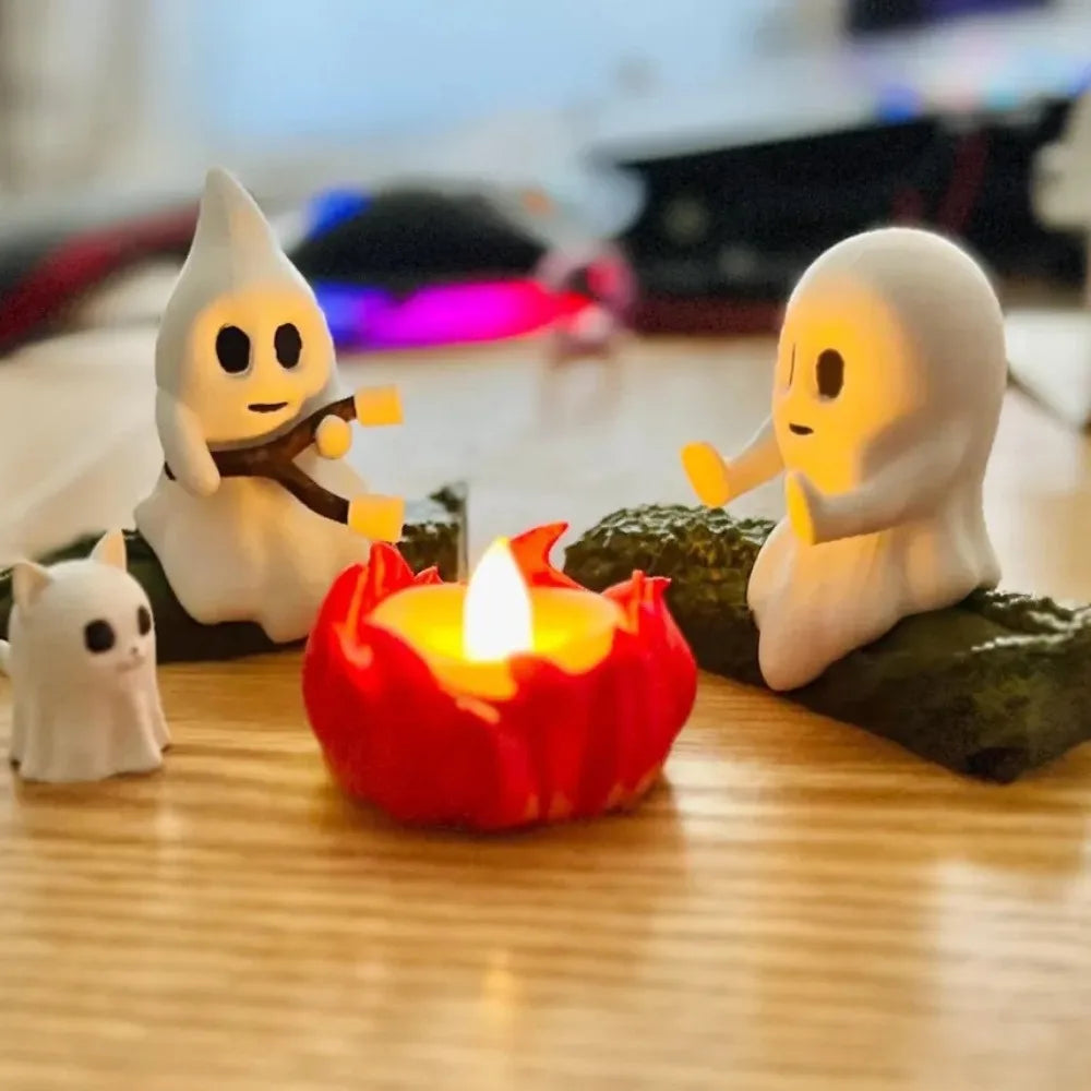 Halloween Ghost Campfire Outdoor Decor Set