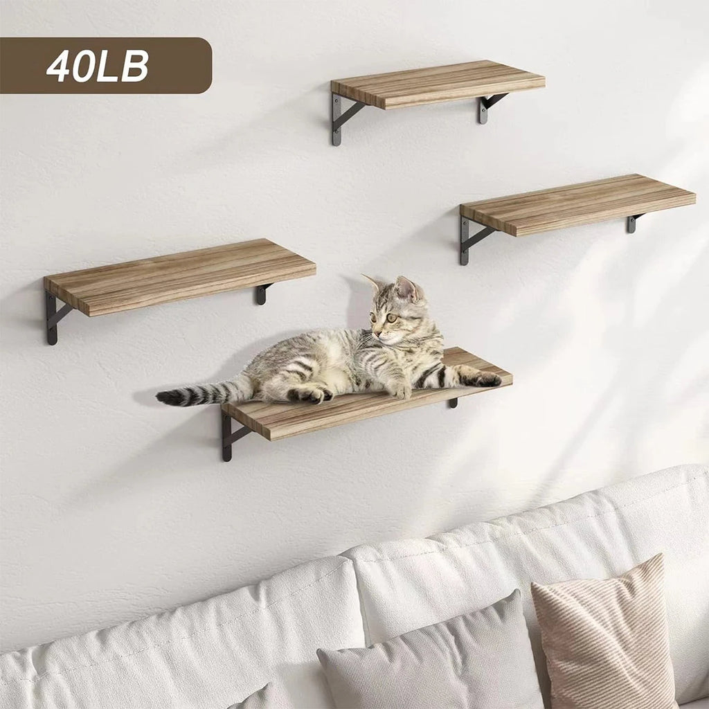Floating Wood Wall Shelves – Mounted Display & Storage