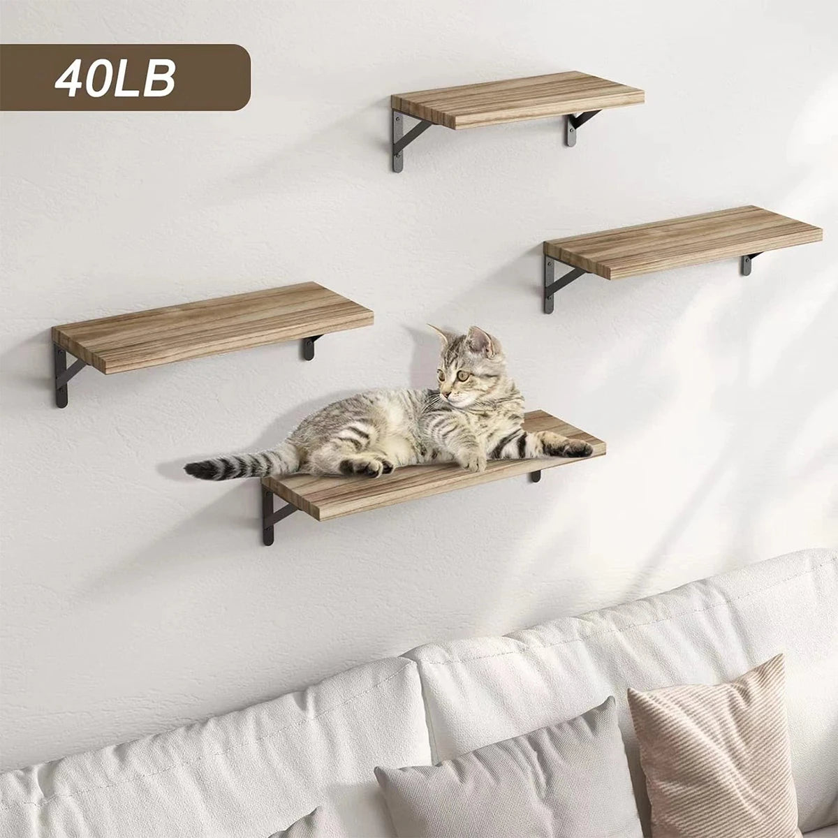 Floating Wood Wall Shelves – Mounted Display & Storage