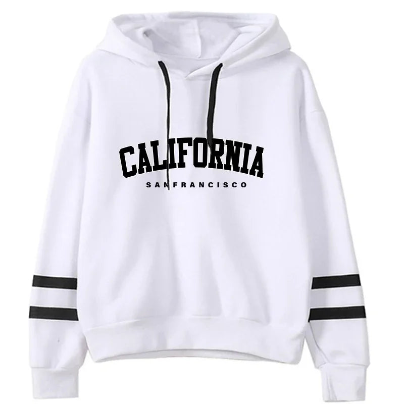 Stripe Hooded Sweatshirt & Drawstring Pants Set – S-3XL