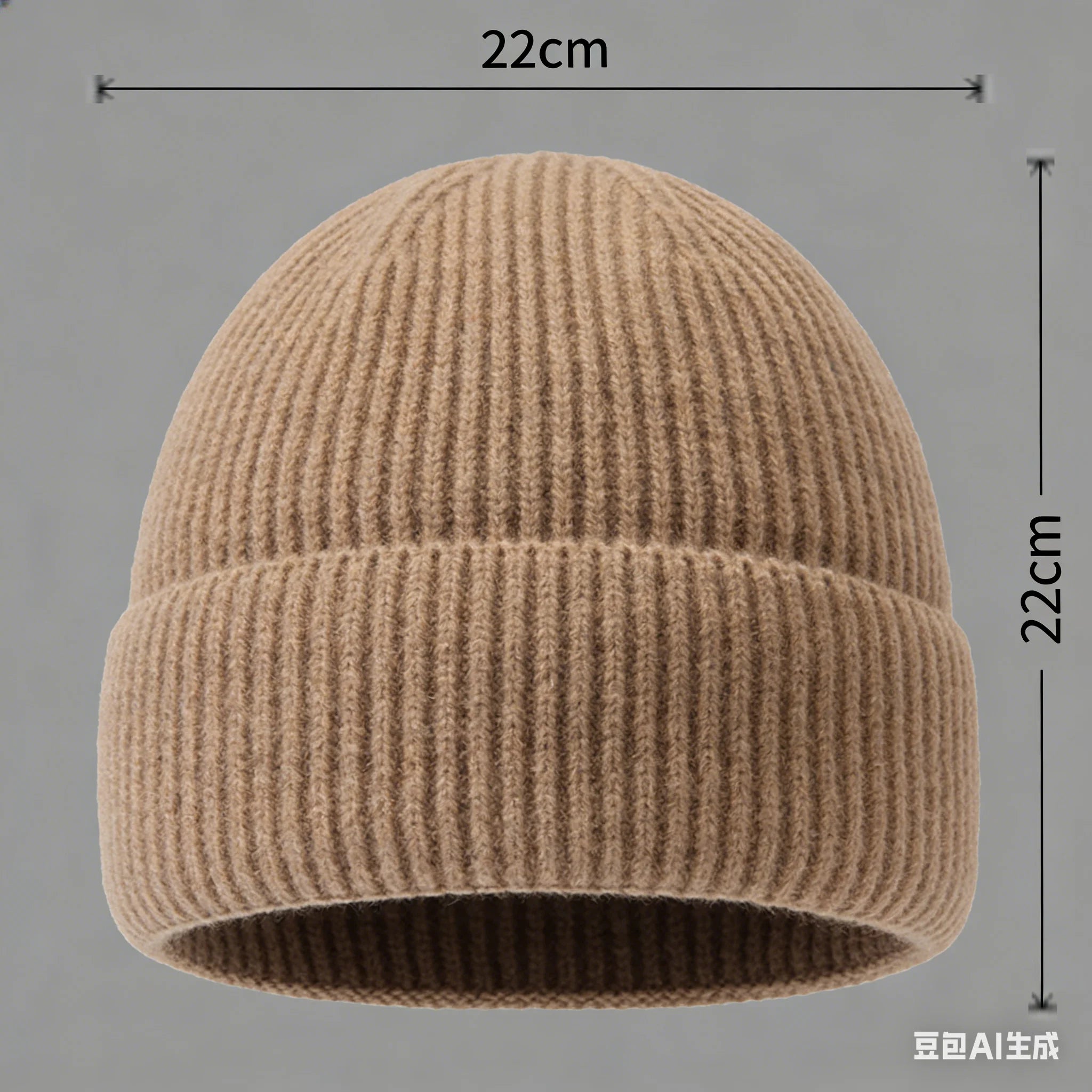 Autumn  Winter Short Warm Melon Hat Men Knitted Round Top Brimless Cold Hat Women Street hip-hop Wool Beanie