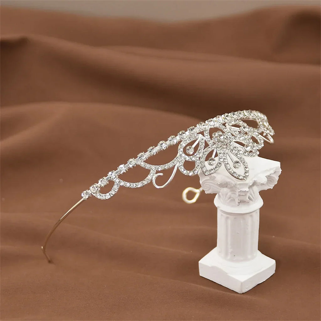 Mini Crowns Hair Comb Crystal Bridal Tiaras For Girls Rhinestone Pearl Wedding Birthday Party Children's Hair Accessories