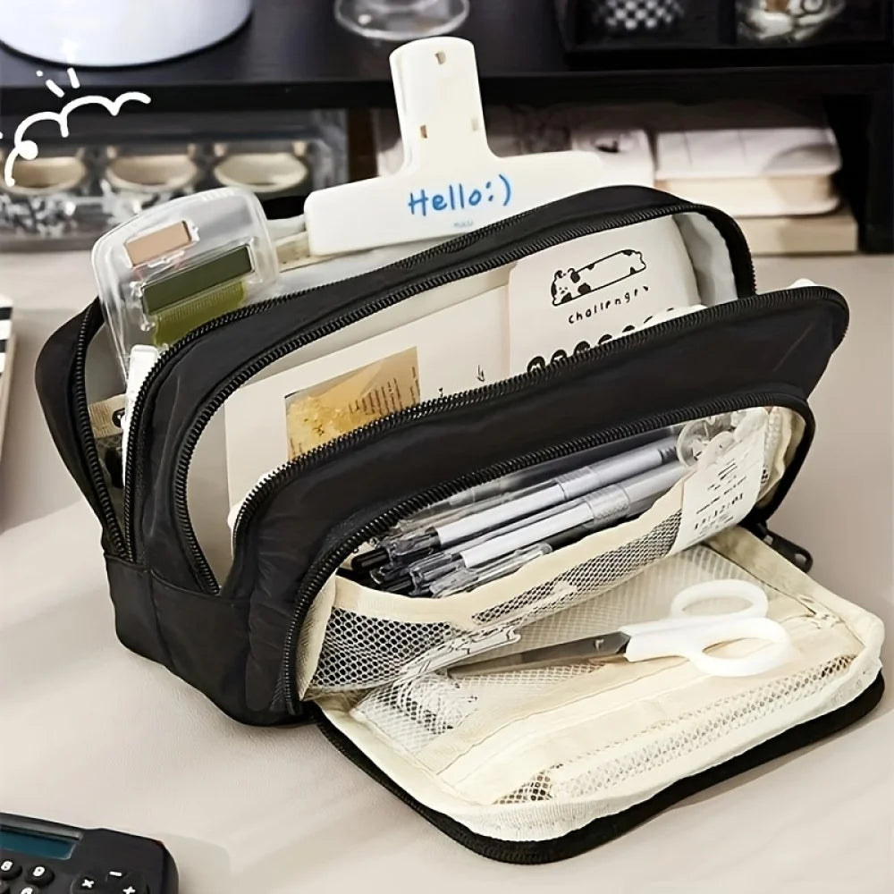 Large Capacity Pencil Case & Pen Pouch – School, Office & Beyond