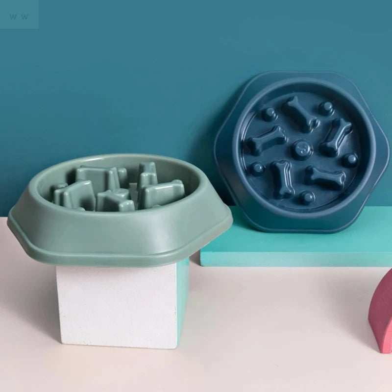 Pet Slow Feeder Bowl | Anti-Choking Dog & Cat Food Dish