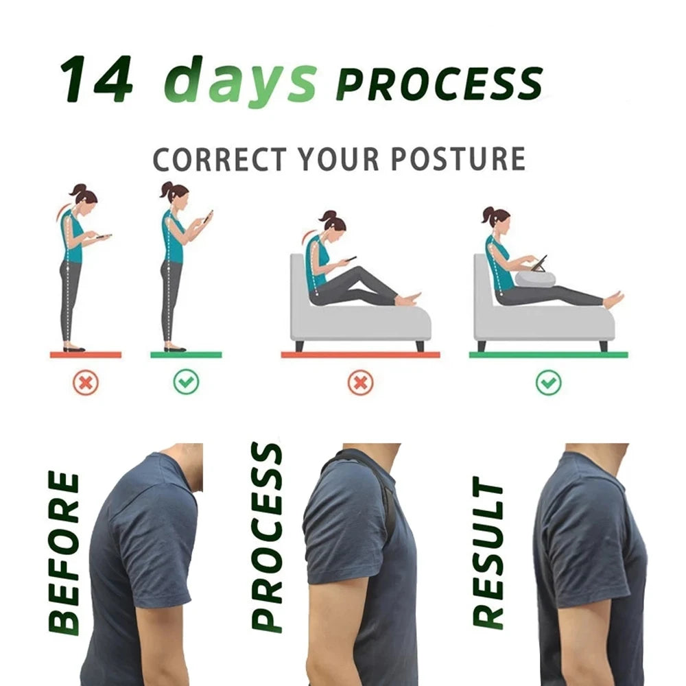 1pcs Back Posture Corrector Neck Brace Training Equipment Home Office Man Woman Postura Shoulder Support Correction Belt