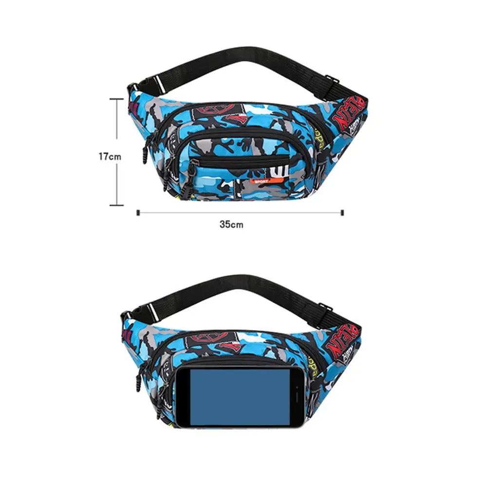 Waterproof Waist Bag Korean-style High-capacity Outdoor Sports Fanny Pouch Canvas Child Banana Bag for Girls Kids Bag