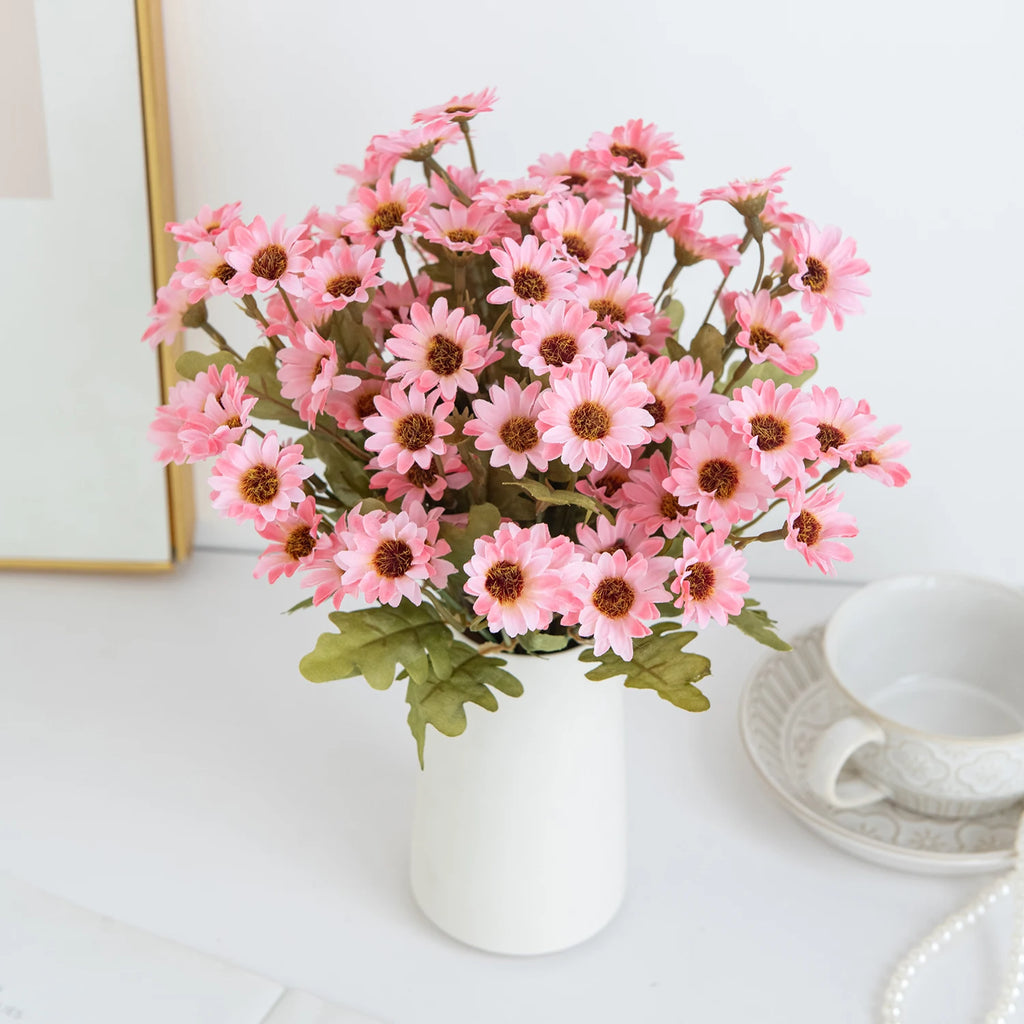 Artificial Plastic Daisy Flowers Centerpieces Fake Plant Wedding Room Home Party Gifts Handheld Arrangement Festival Bouquet