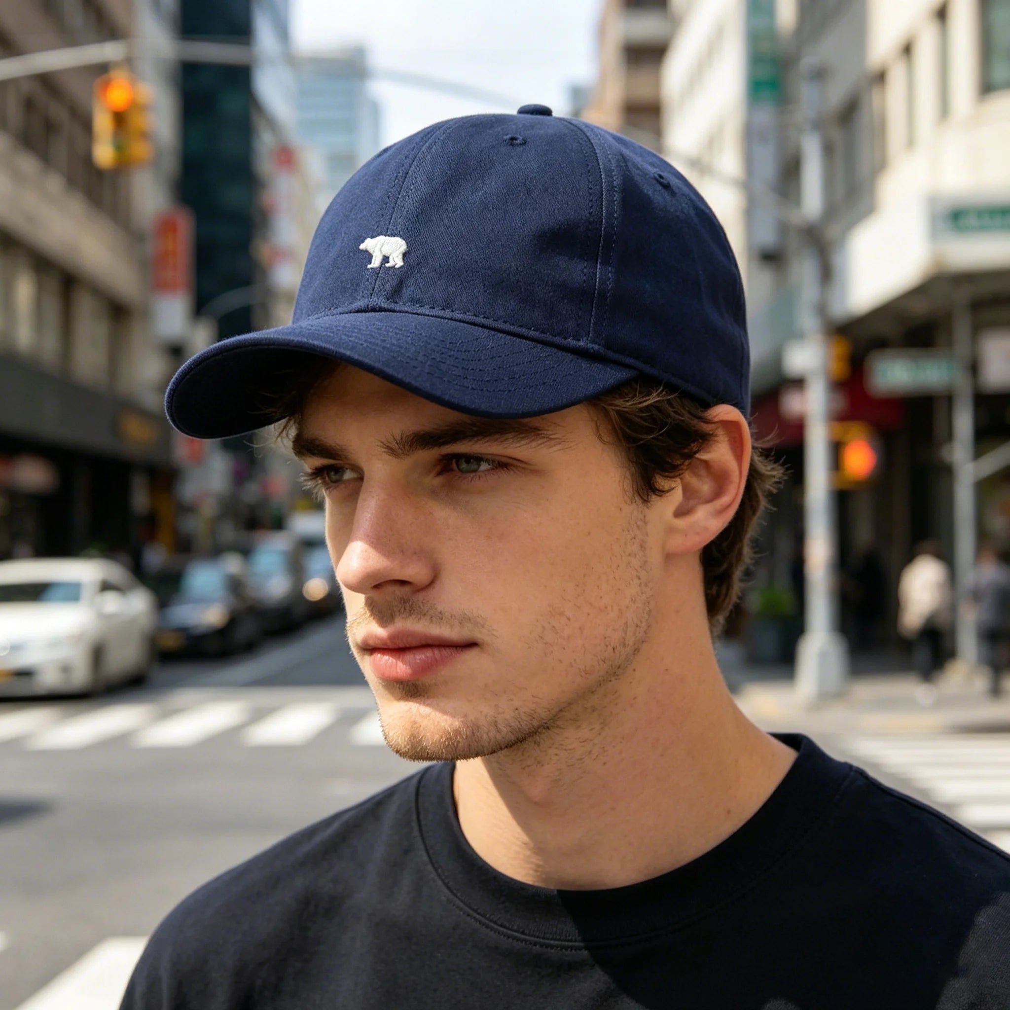 Arctic Bear Fashionally Versatile Slim Face Large Headband Soft Top New American Baseball Cap  Outdoor Sports Sun Hat