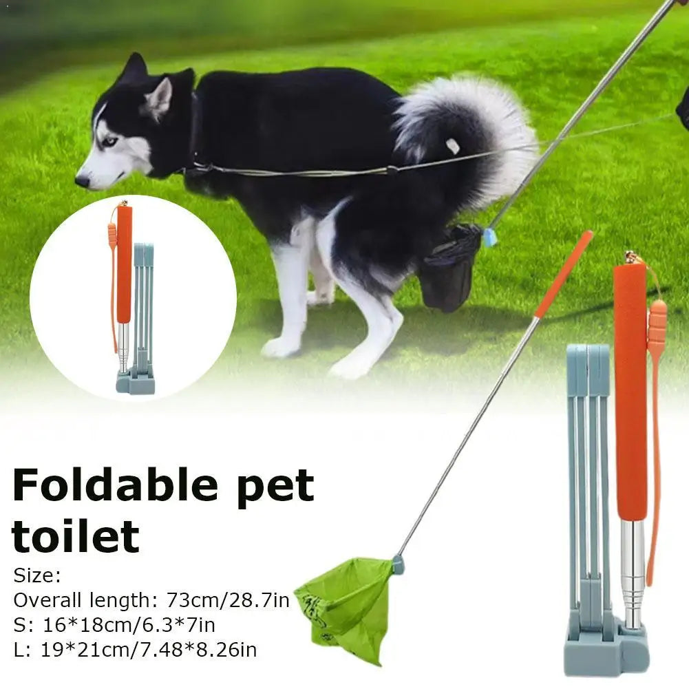 Long Handle Stainless Steel Pet Poop Scoop – Eco-Friendly Dog & Cat Waste Picker